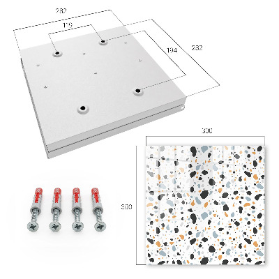 Key storage box Terrazzo pattern