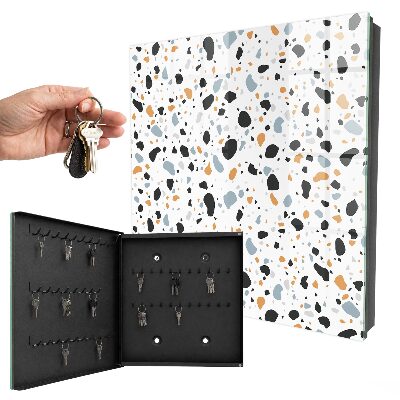 Key storage box Terrazzo pattern