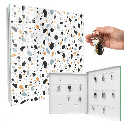 Key storage box Terrazzo pattern