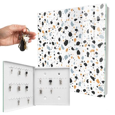 Key storage box Terrazzo pattern