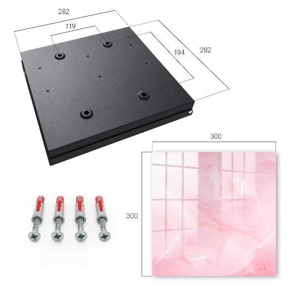 Key storage box Pink feathers