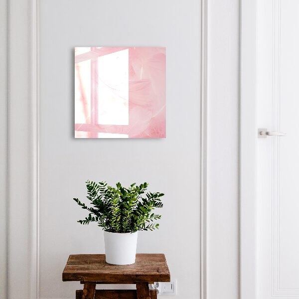 Key storage box Pink feathers