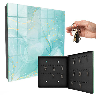 Key storage box Turquoise elegance