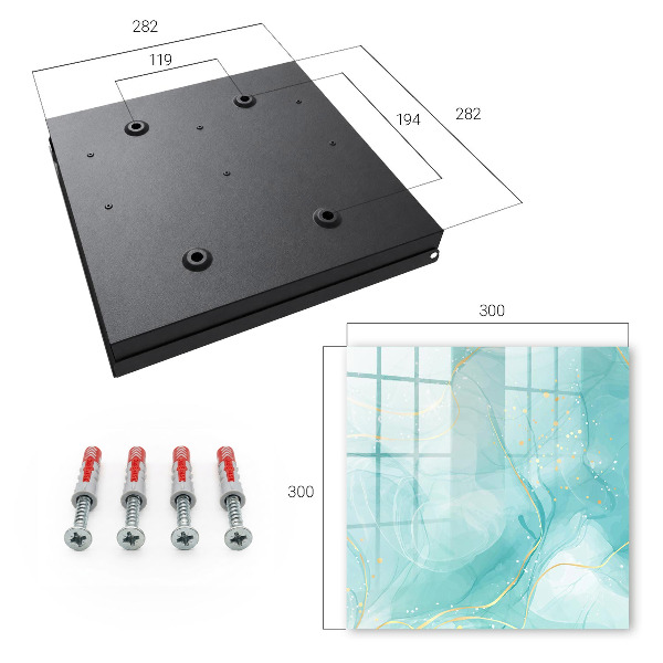Key storage box Turquoise elegance
