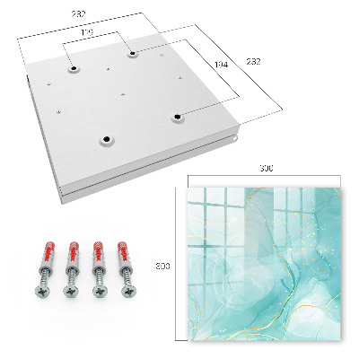 Key storage box Turquoise elegance