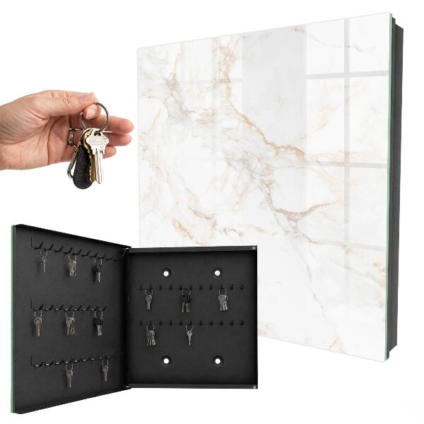 Key cabinet for wall The elegance of marble