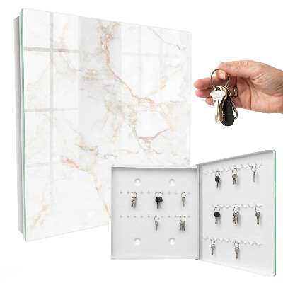 Key cabinet for wall The elegance of marble