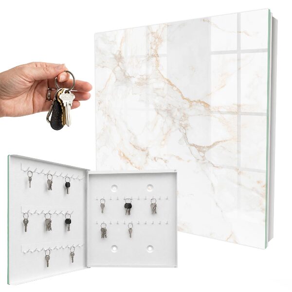 Key cabinet for wall The elegance of marble