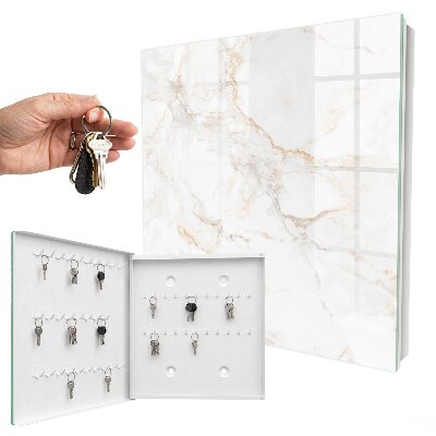 Key cabinet for wall The elegance of marble