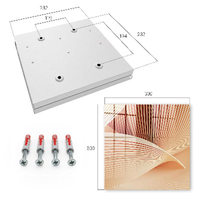 Key storage box Abstract waves