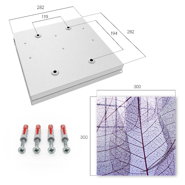Key cabinet for wall Leaf structure