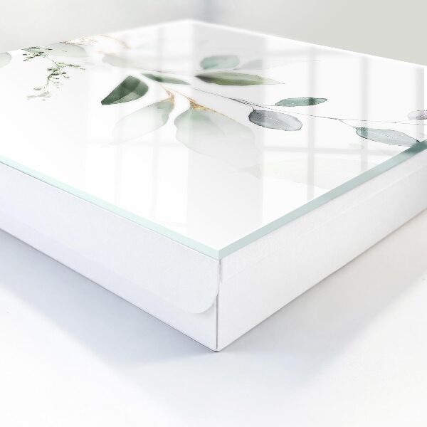 Key storage box Watercolor leaves