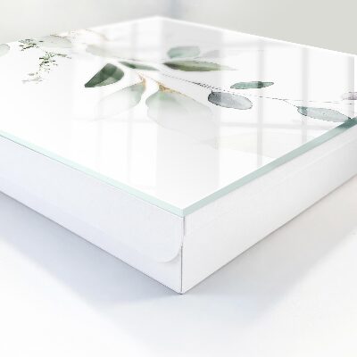 Key storage box Watercolor leaves