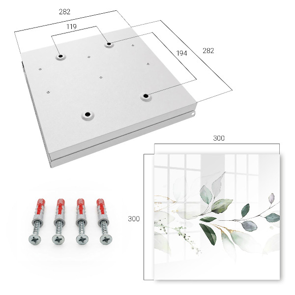 Key storage box Watercolor leaves