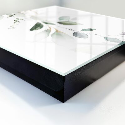 Key storage box Watercolor leaves
