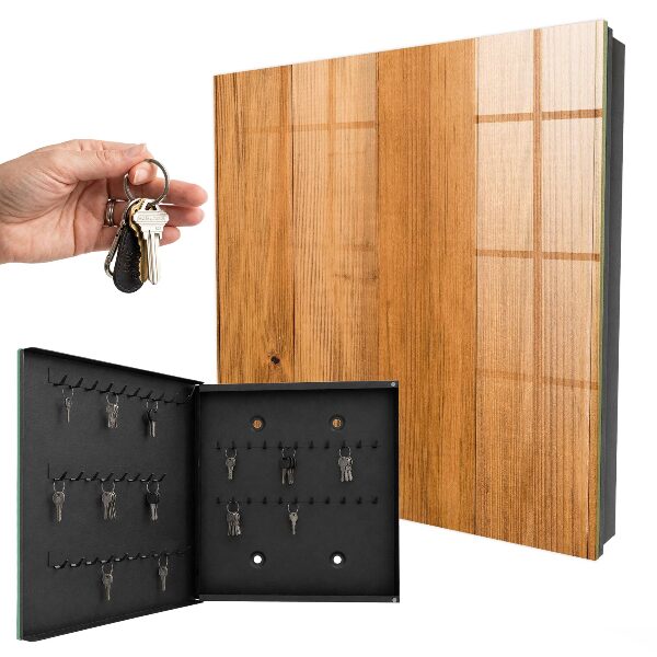Key cabinet for wall Wooden texture