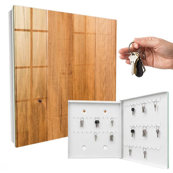 Key cabinet for wall Wooden texture