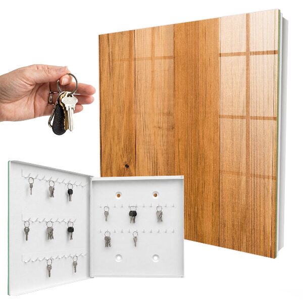 Key cabinet for wall Wooden texture