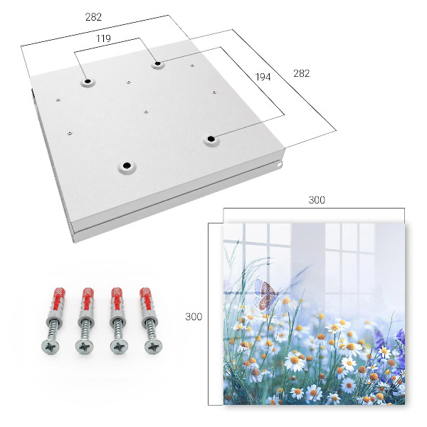 Key cabinet for wall Summer meadow