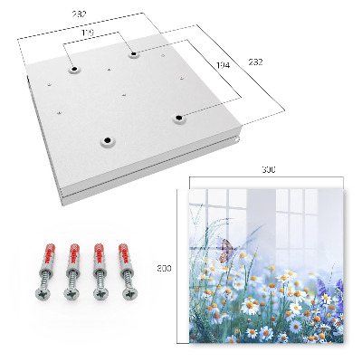 Key cabinet for wall Summer meadow