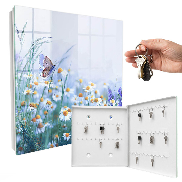 Key cabinet for wall Summer meadow
