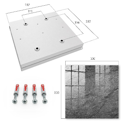 Key cabinet for wall Gray stone
