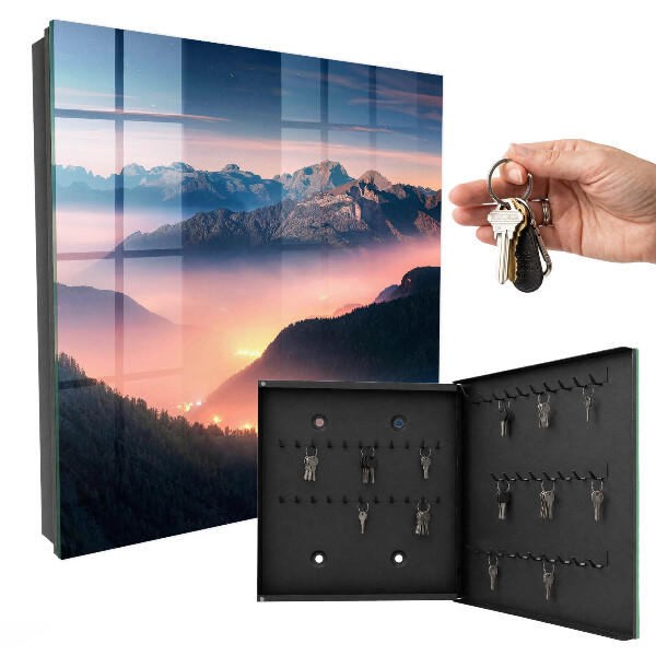 with mountain panorama motif