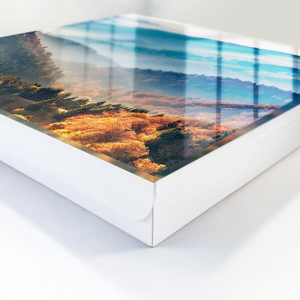 Key cabinet for wall Mountain landscape