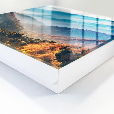 Key cabinet for wall Mountain landscape
