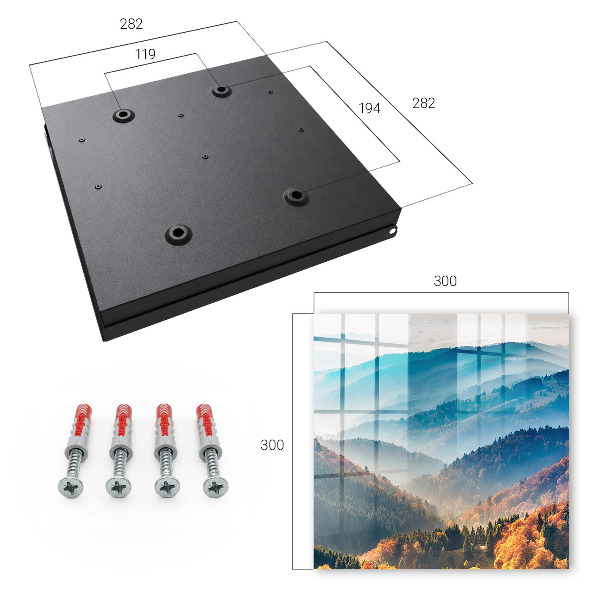Key cabinet for wall Mountain landscape