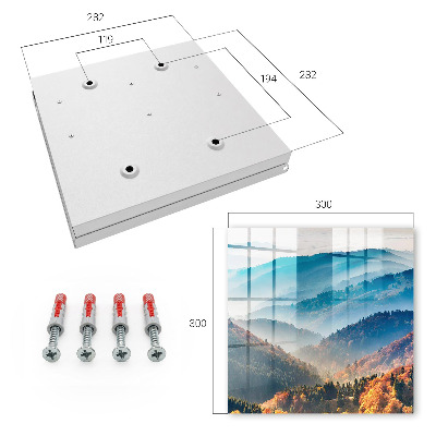 Key cabinet for wall Mountain landscape