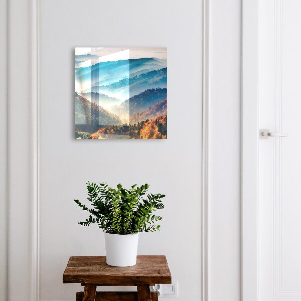 Key cabinet for wall Mountain landscape