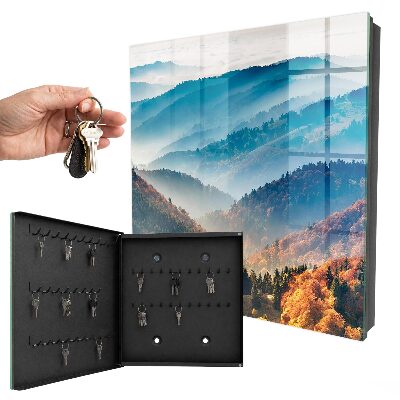 Key cabinet for wall Mountain landscape
