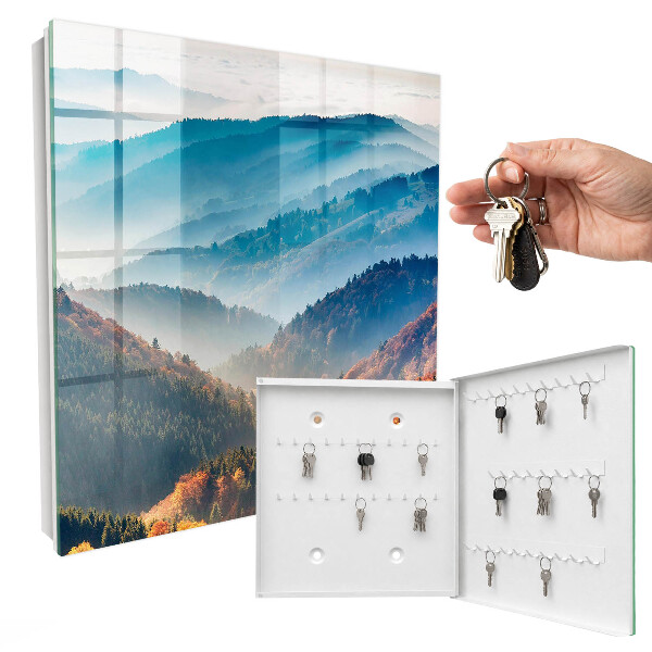 Key cabinet for wall Mountain landscape