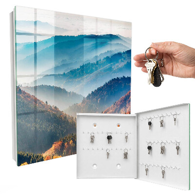 Key cabinet for wall Mountain landscape