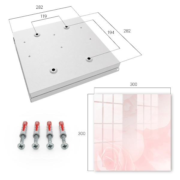 Key storage box Pastel roses