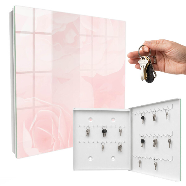 Key storage box Pastel roses