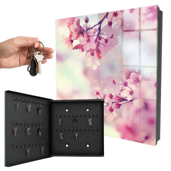 Key cabinet for wall The magic of flowers