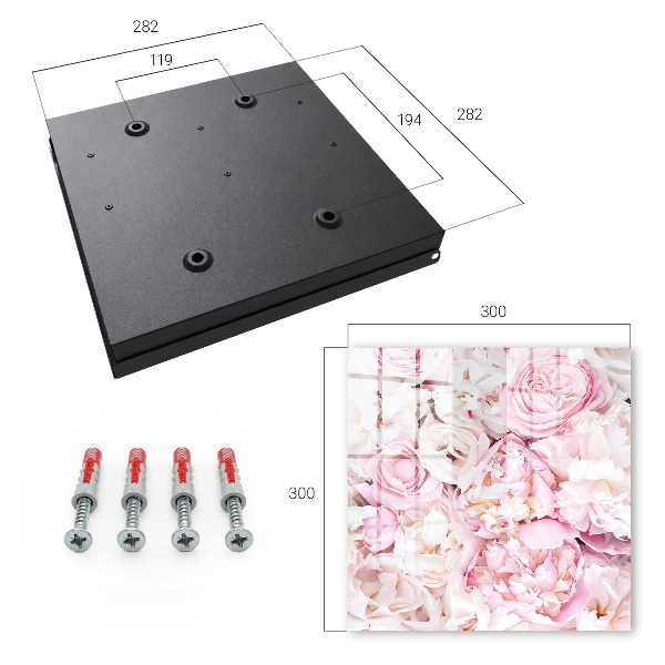 Key cabinet for wall Pastel flowers