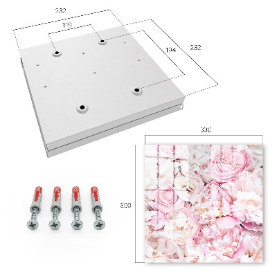 Key cabinet for wall Pastel flowers