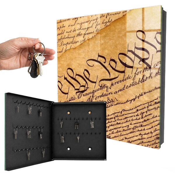 Key storage box Old document