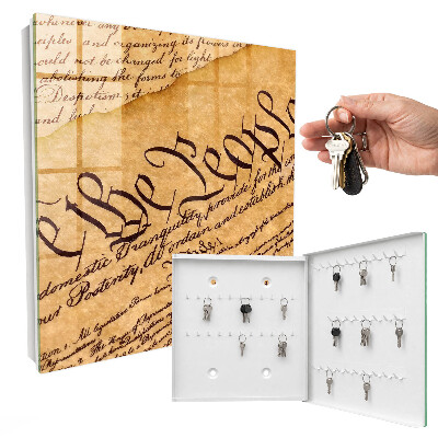 Key storage box Old document