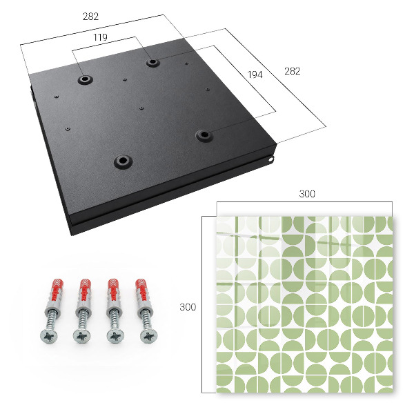 Key storage box Green geometry