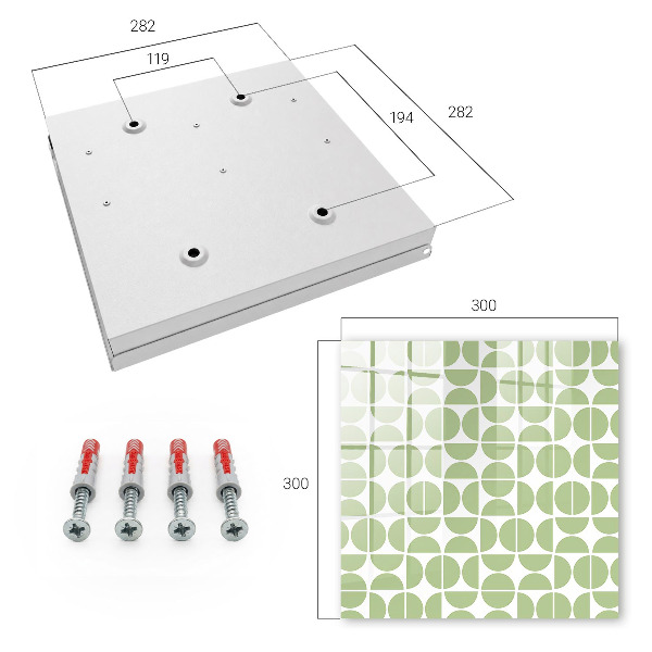 Key storage box Green geometry