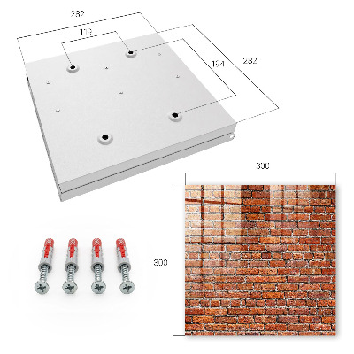 Key storage box Brick wall