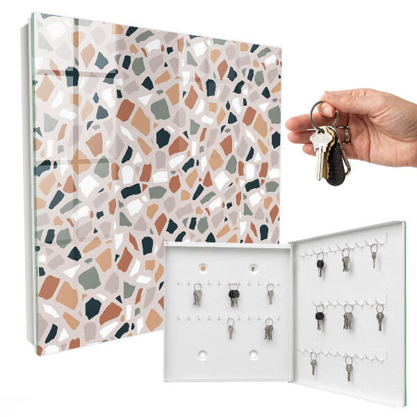 Key storage box Stone mosaic