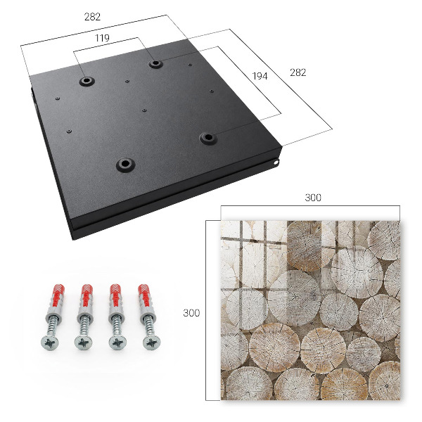 Key storage box Wooden wheels