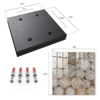 Key storage box Wooden wheels