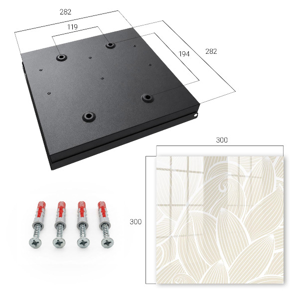 Key cabinet for wall Organic pattern