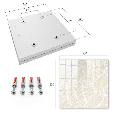 Key cabinet for wall Organic pattern